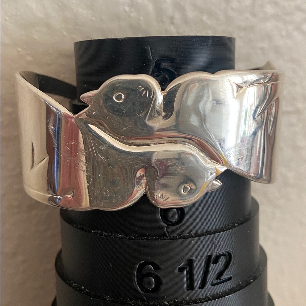 Vintage 90s Double Cats Cuff Bracelet - Picture 3 of 8